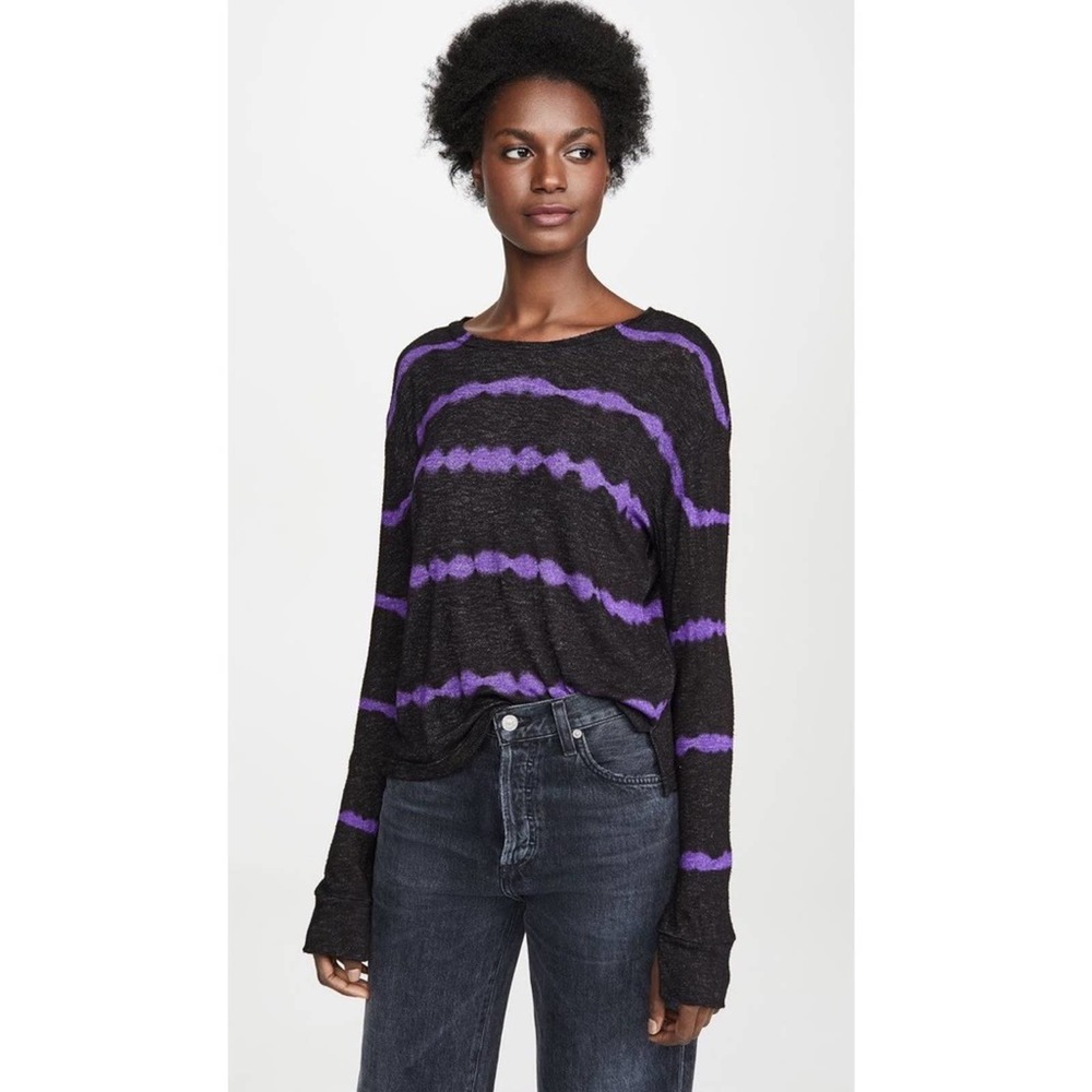lna // tie dye stripe elsa top